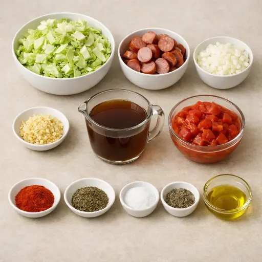 Ingredients for Savory Slow Cooker Cabbage Delight