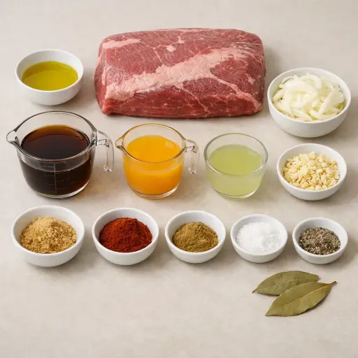 Ingredients for Savory Slow Cooker Citrus Brisket