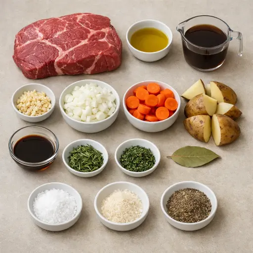 Ingredients for Savory Slow Cooker Herb Pot Roast