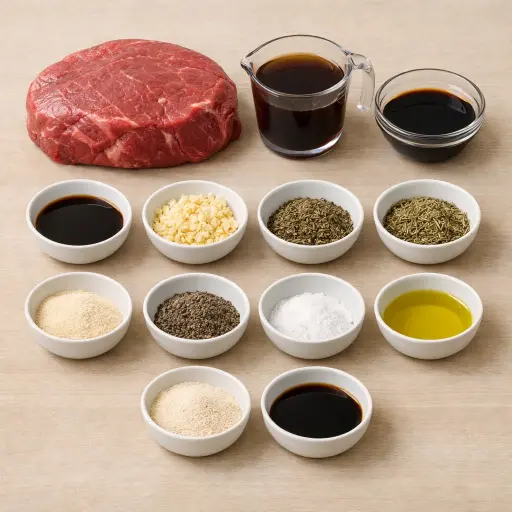 Ingredients for Savory Slow Cooker London Broil