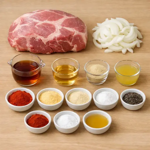 Ingredients for Savory Slow Cooker Maple Pulled Pork