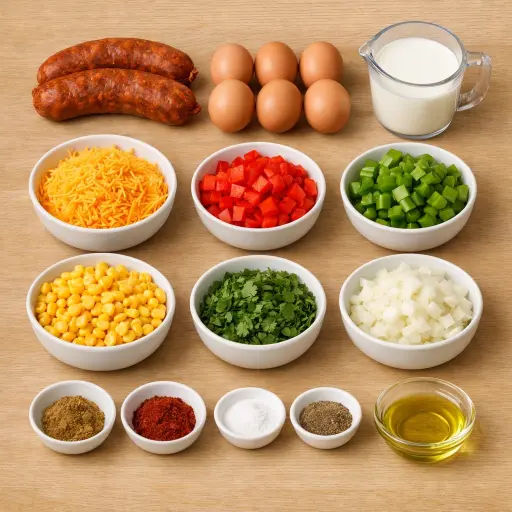 Ingredients for Savory Southwestern Breakfast Casserole