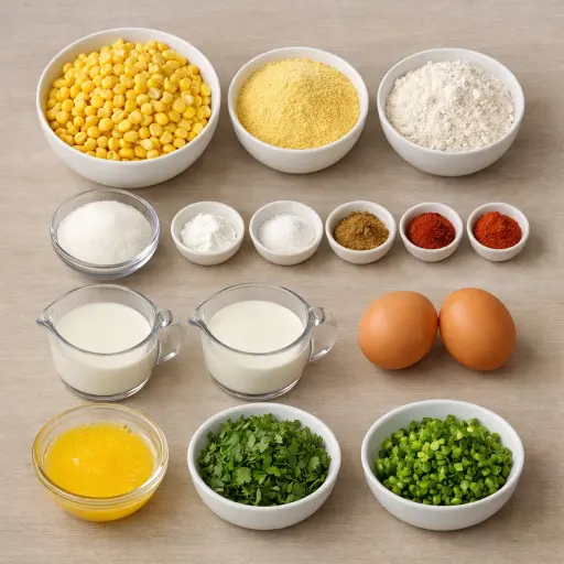Ingredients for Savory Spiced Corn Pudding