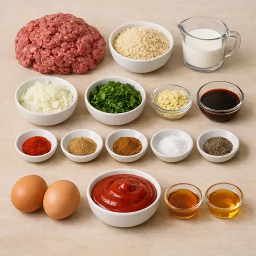 Ingredients for Savory Spiced Meatloaf