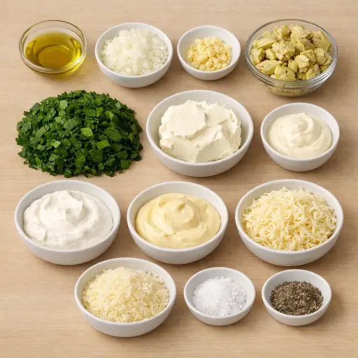 Ingredients for Savory Spinach Artichoke Delight