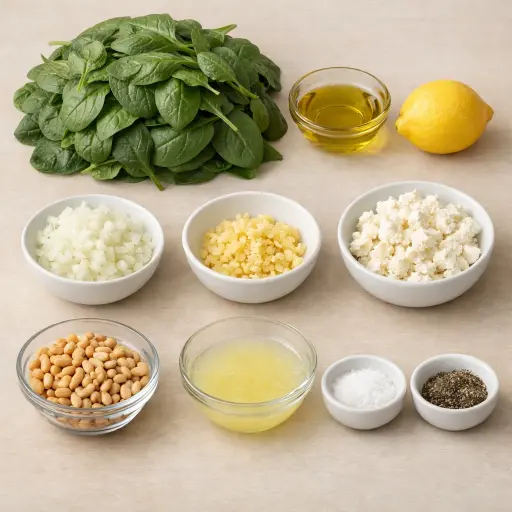 Ingredients for Savory Spinach Delight