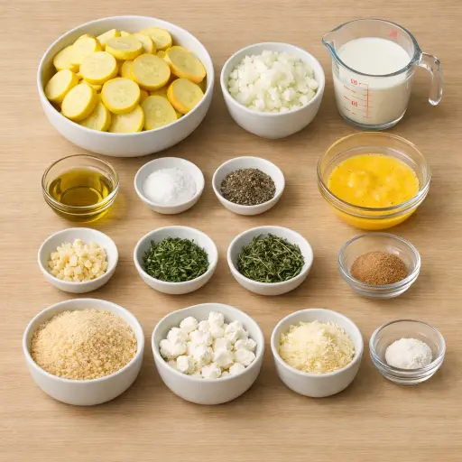 Ingredients for Savory Squash & Herb Casserole
