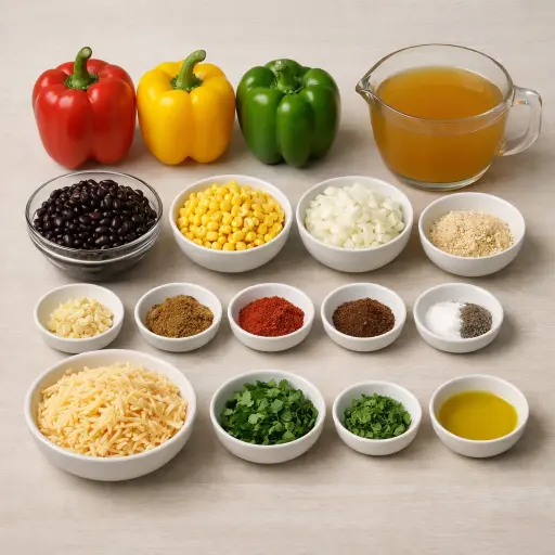 Ingredients for Savory Stuffed Bell Peppers