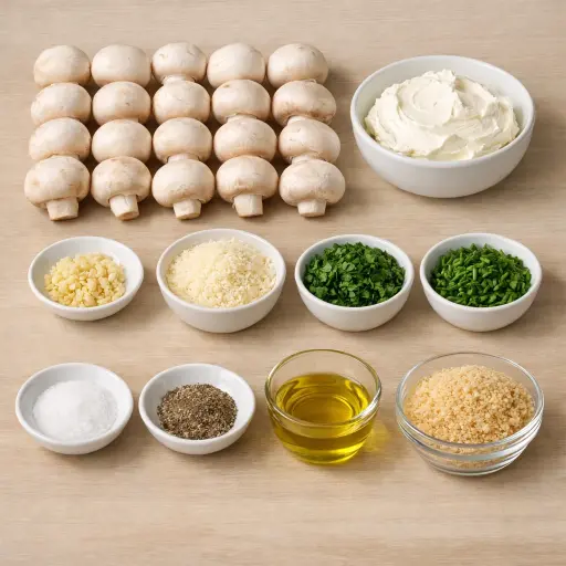 Ingredients for Savory Stuffed Mushrooms