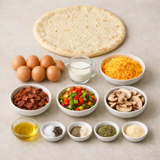 Ingredients for Savory Sunrise Breakfast Pizza