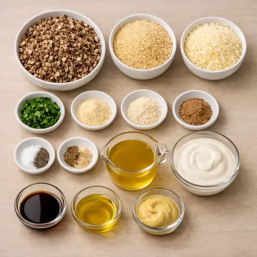 Ingredients for Savory Swedish-Inspired Mushroom Meatballs