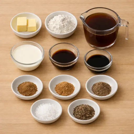 Ingredients for Savory Swedish Meatball Sauce
