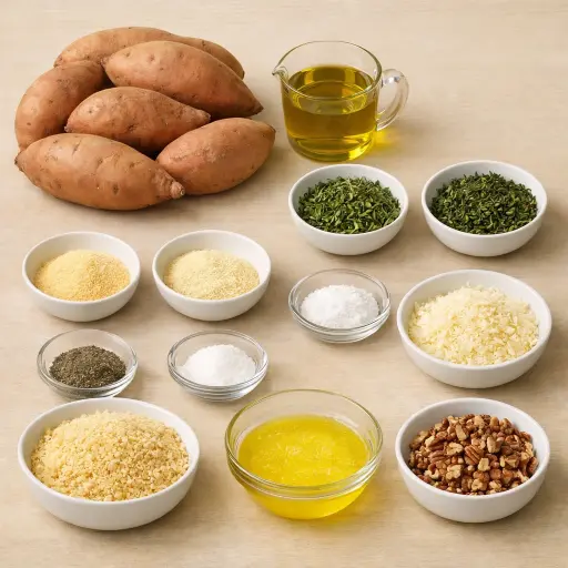 Ingredients for Savory Sweet Potato & Herb Casserole