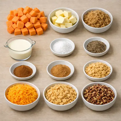 Ingredients for Savory Sweet Potato Bake