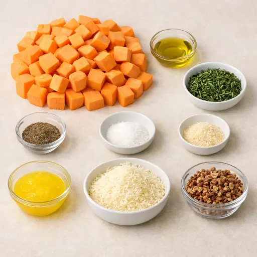 Ingredients for Savory Sweet Potato Delight