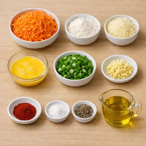 Ingredients for Savory Sweet Potato Pancakes