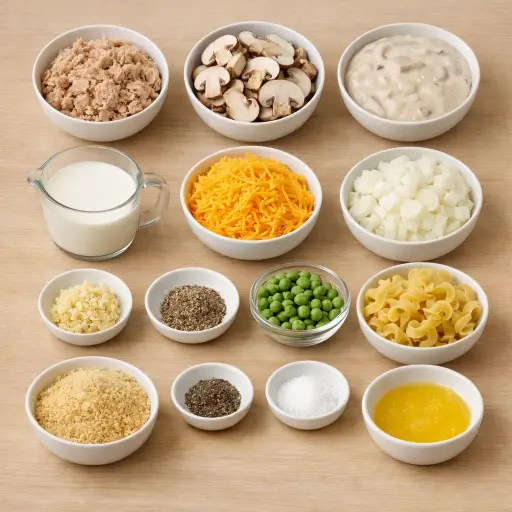 Ingredients for Savory Tuna & Mushroom Casserole