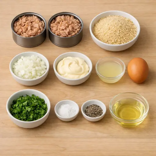 Ingredients for Savory Tuna Cakes