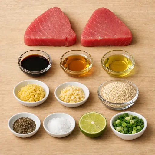 Ingredients for Seared Ahi Tuna