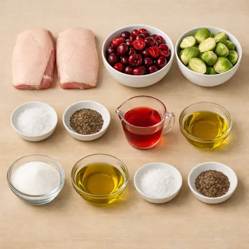 Ingredients for Seared Duck Breast with Cherry Gastrique