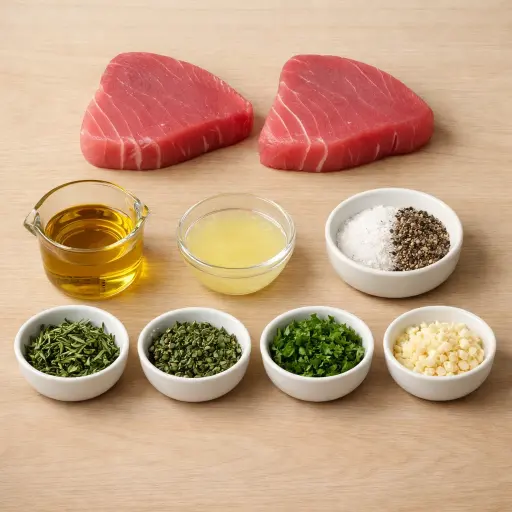 Ingredients for Seared Herb-Crusted Tuna Steaks