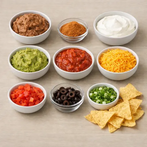 Ingredients for Seven-Layer Taco Dip