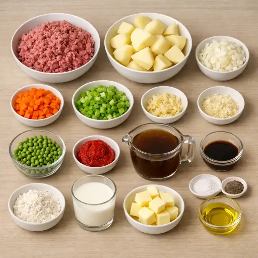 Ingredients for Shepherd's Pie