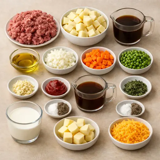 Ingredients for Shepherd’s Pie