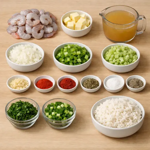 Ingredients for Shrimp Etouffee