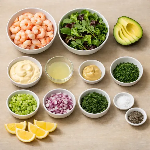 Ingredients for Shrimp Salad Delight