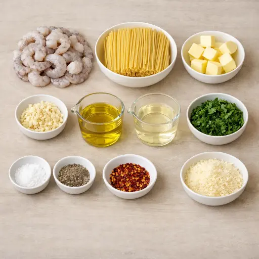 Ingredients for Shrimp Scampi Delight