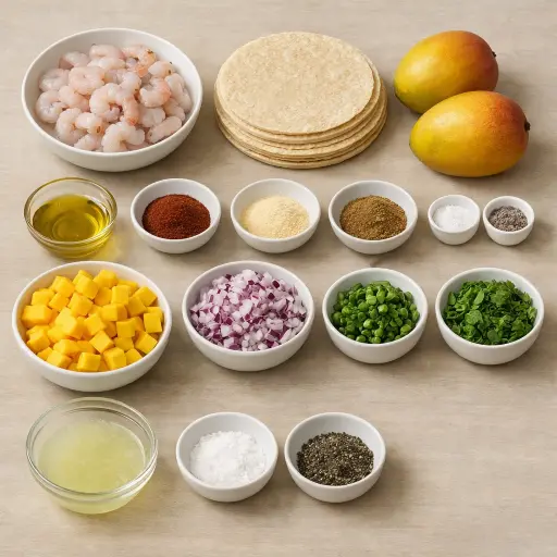 Ingredients for Shrimp Tacos with Mango Salsa