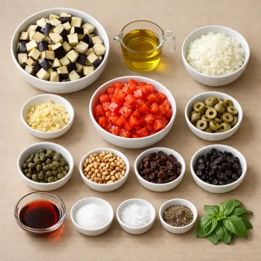 Ingredients for Sicilian Caponata