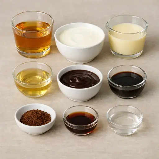Ingredients for Silky Hazelnut Irish Cream Liqueur