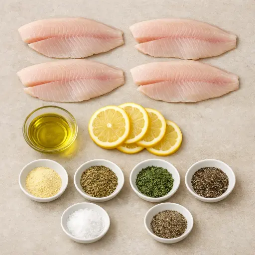 Ingredients for Simple Oven-Baked Tilapia