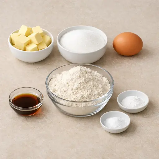 Ingredients for Simple Sugar Cookies