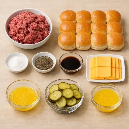 Ingredients for Slam Dunk Sliders
