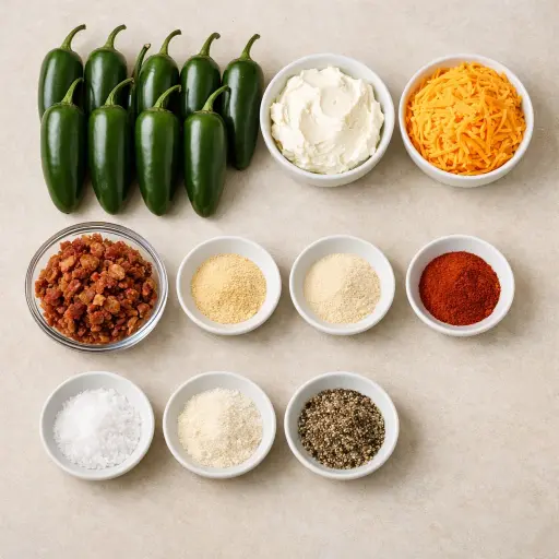 Ingredients for Slam Dunk Stuffed Jalapeños
