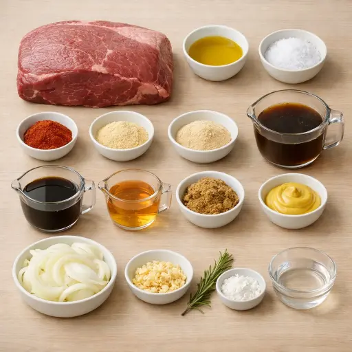 Ingredients for Slow-Cooked Beef Brisket