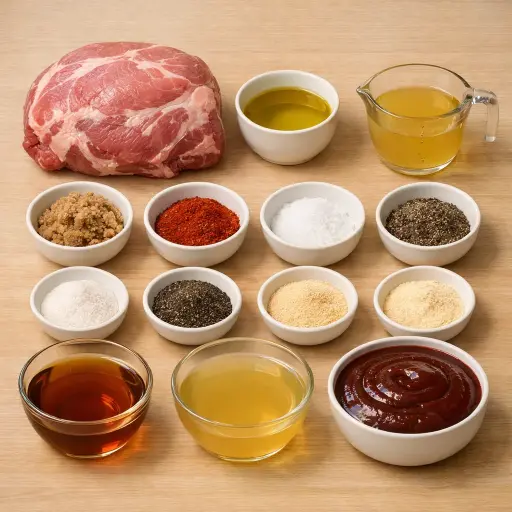 Ingredients for Slow-Cooked Pulled Pork