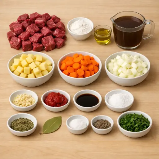 Ingredients for Slow Cooker Beef Stew
