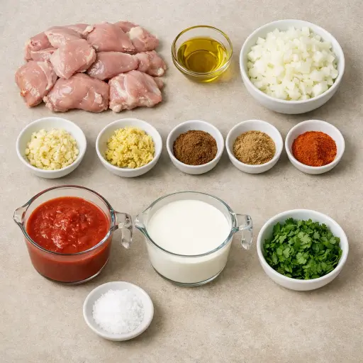 Ingredients for Slow Cooker Chicken Tikka Masala