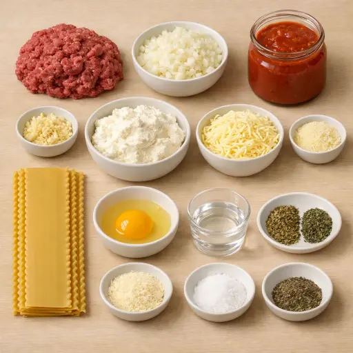 Ingredients for Slow Cooker Lasagna