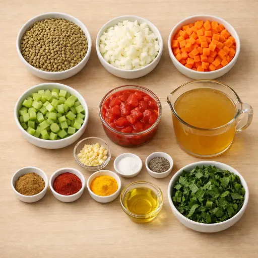 Ingredients for Slow Cooker Lentil Soup