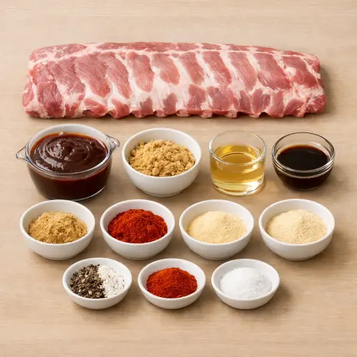 Ingredients for Slow Cooker Ribs