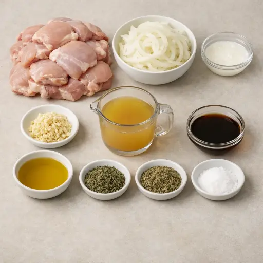 Ingredients for Slow Cooker Savory Chicken