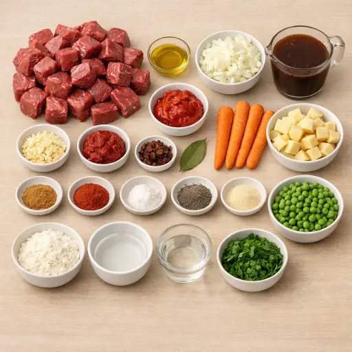 Ingredients for Slow Cooker Smoky Chipotle Beef Stew