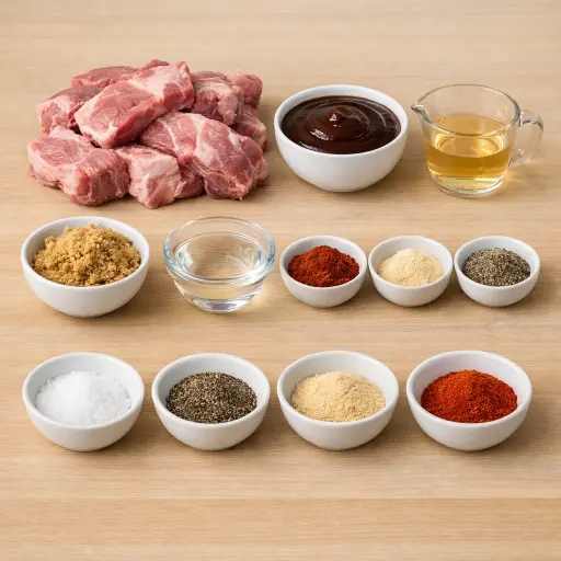 Ingredients for Slow Cooker Southern BBQ Pork Ribs