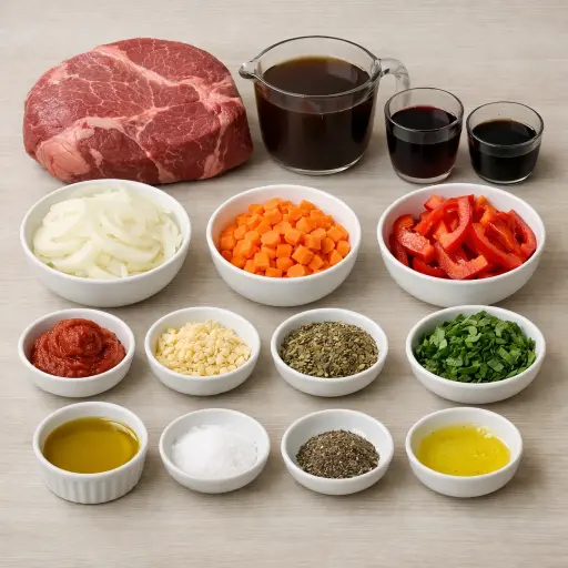 Ingredients for Slow Cooker Tuscan Herb Beef