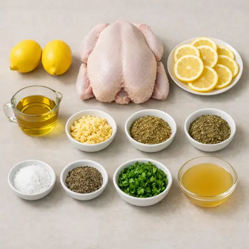Ingredients for Slow Cooker Zesty Lemon Herb Chicken
